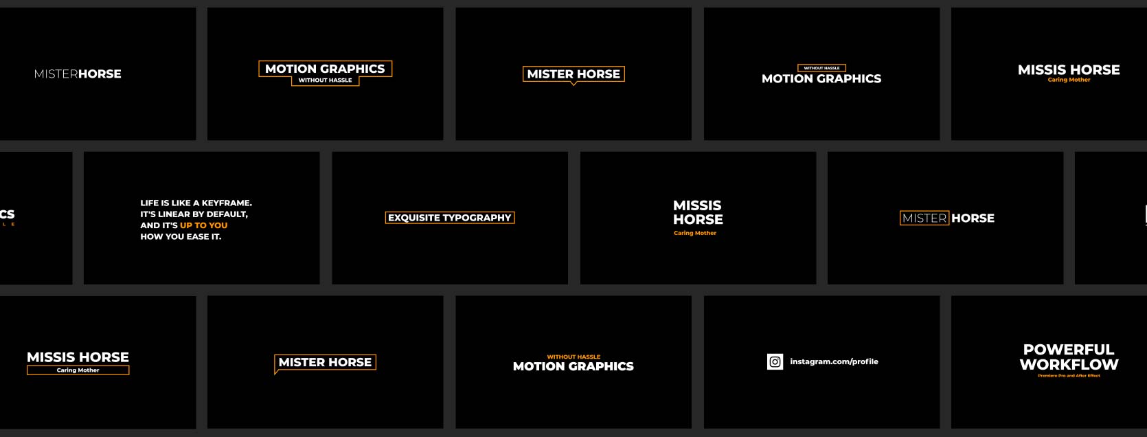 Handy tools for Adobe After Effects & Premiere Pro Mister Horse